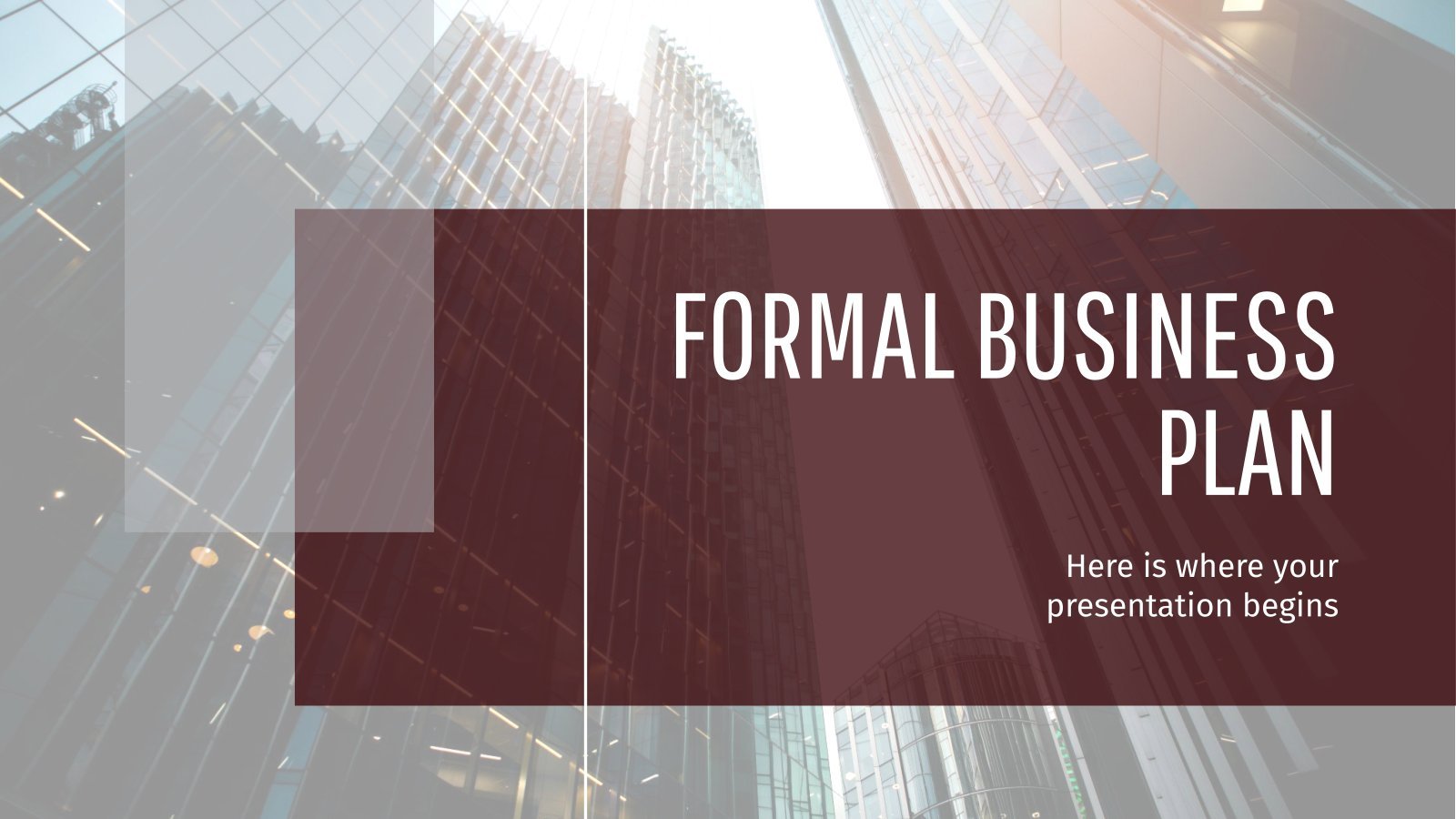 Formal Business Plan presentation template 