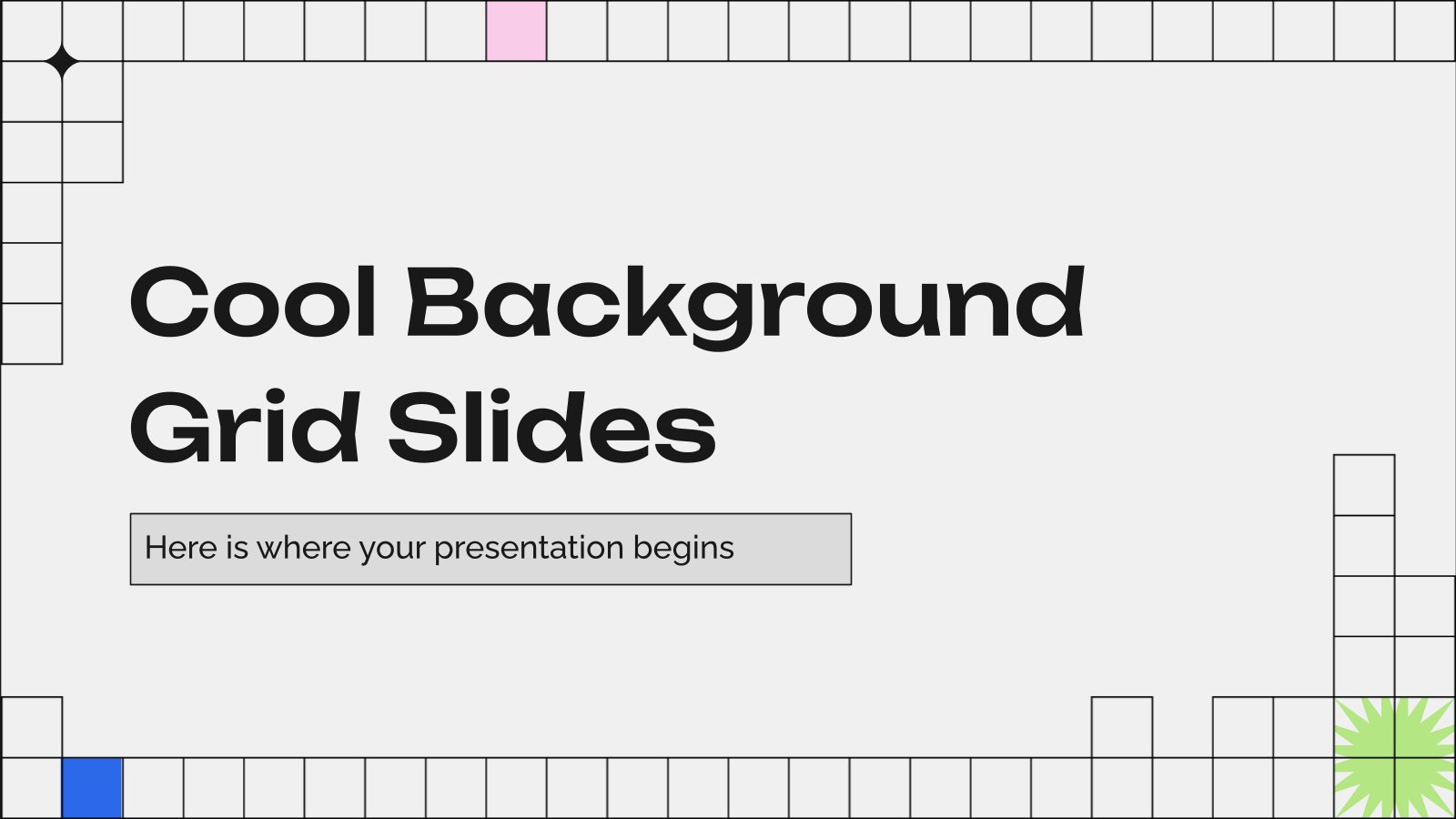 Cool Background Grid Slides presentation template 