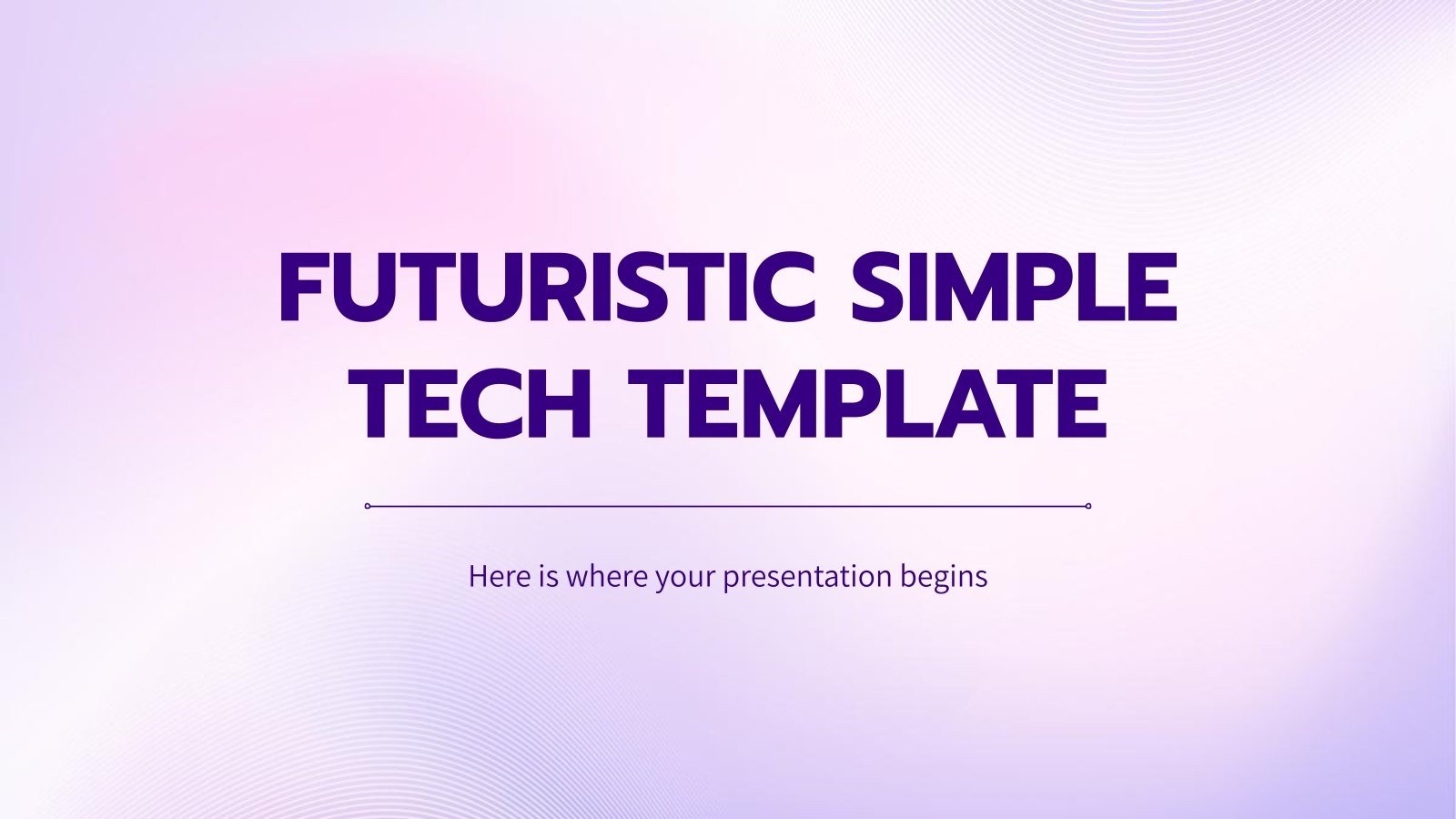 Modèle futuriste simple Tech Modèles de présentation