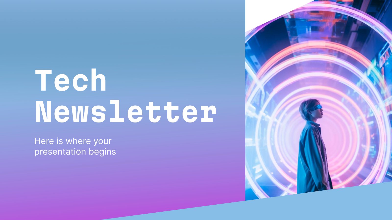 Tech Newsletter presentation template 