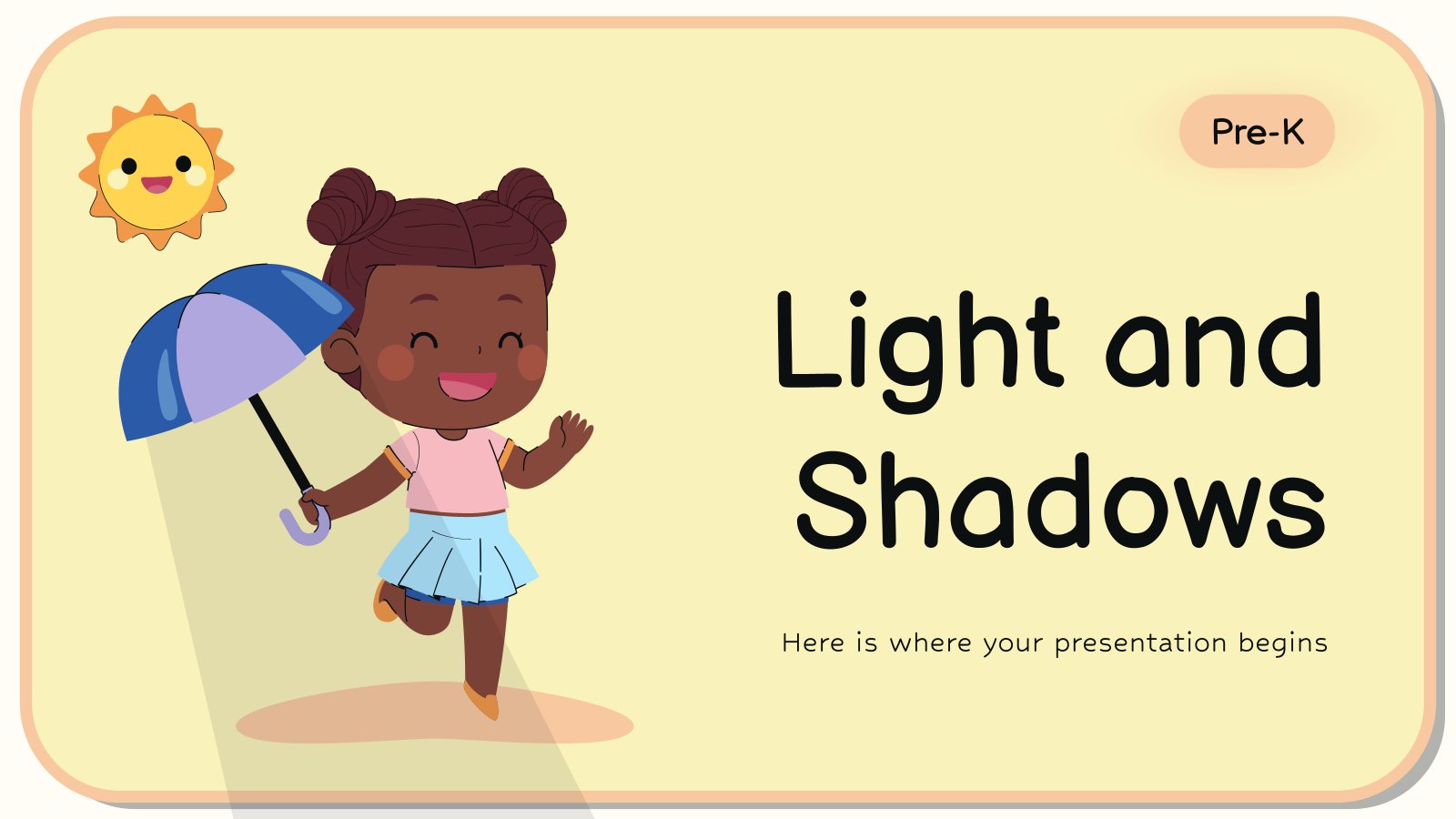 Light and Shadows - Pre-K presentation template 