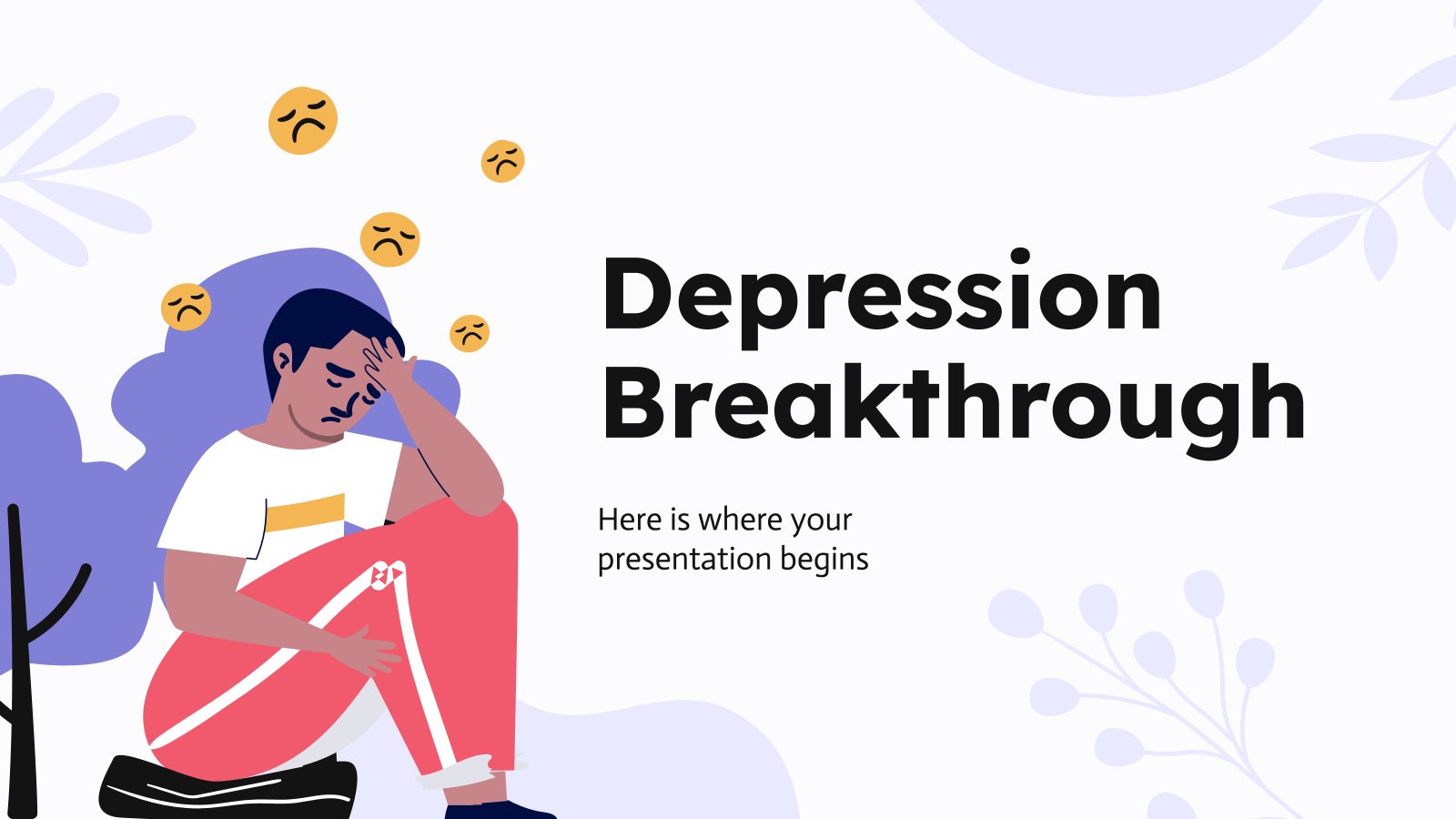 Depression Breakthrough presentation template 