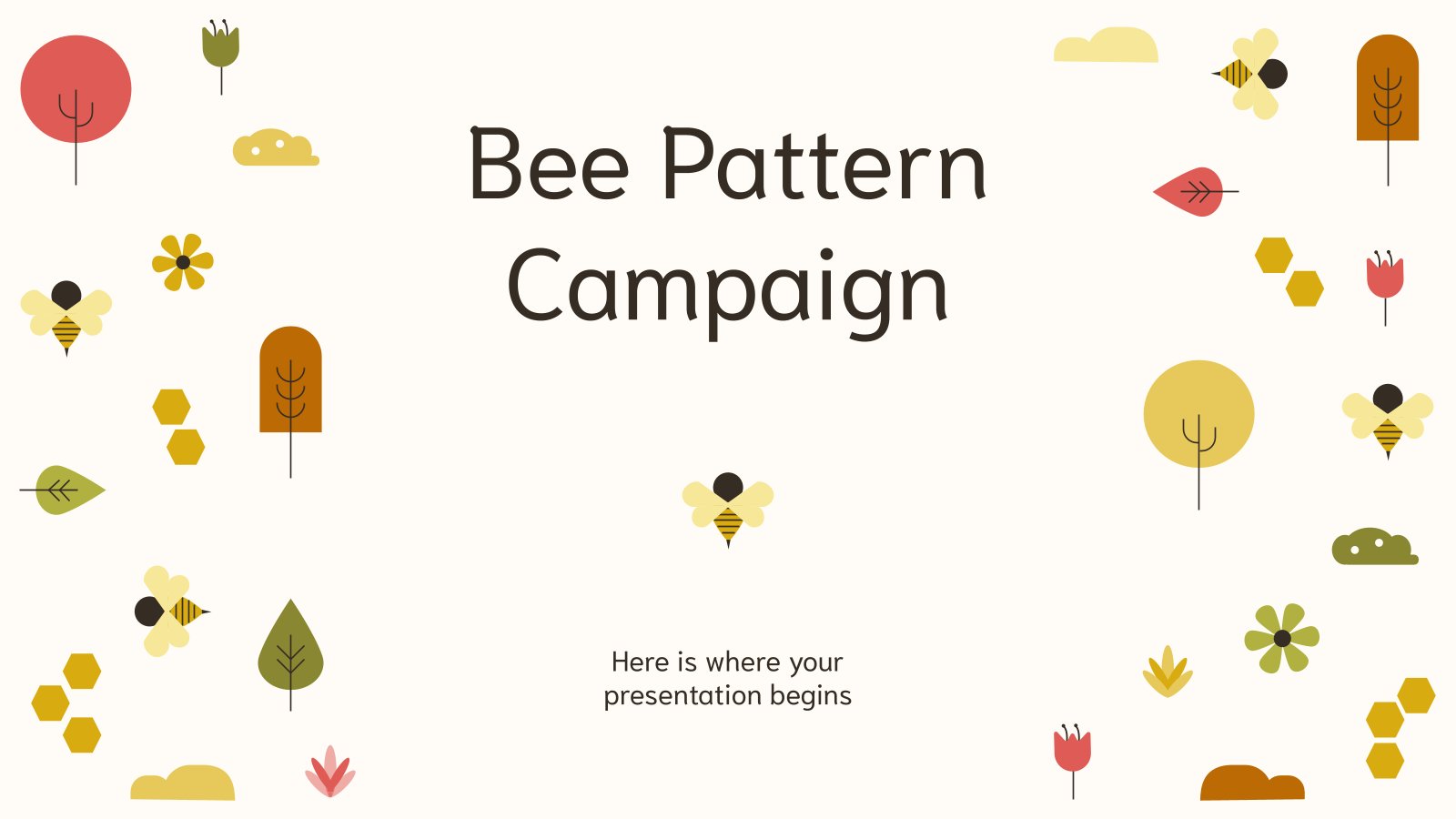 Bee Pattern Campaign presentation template 