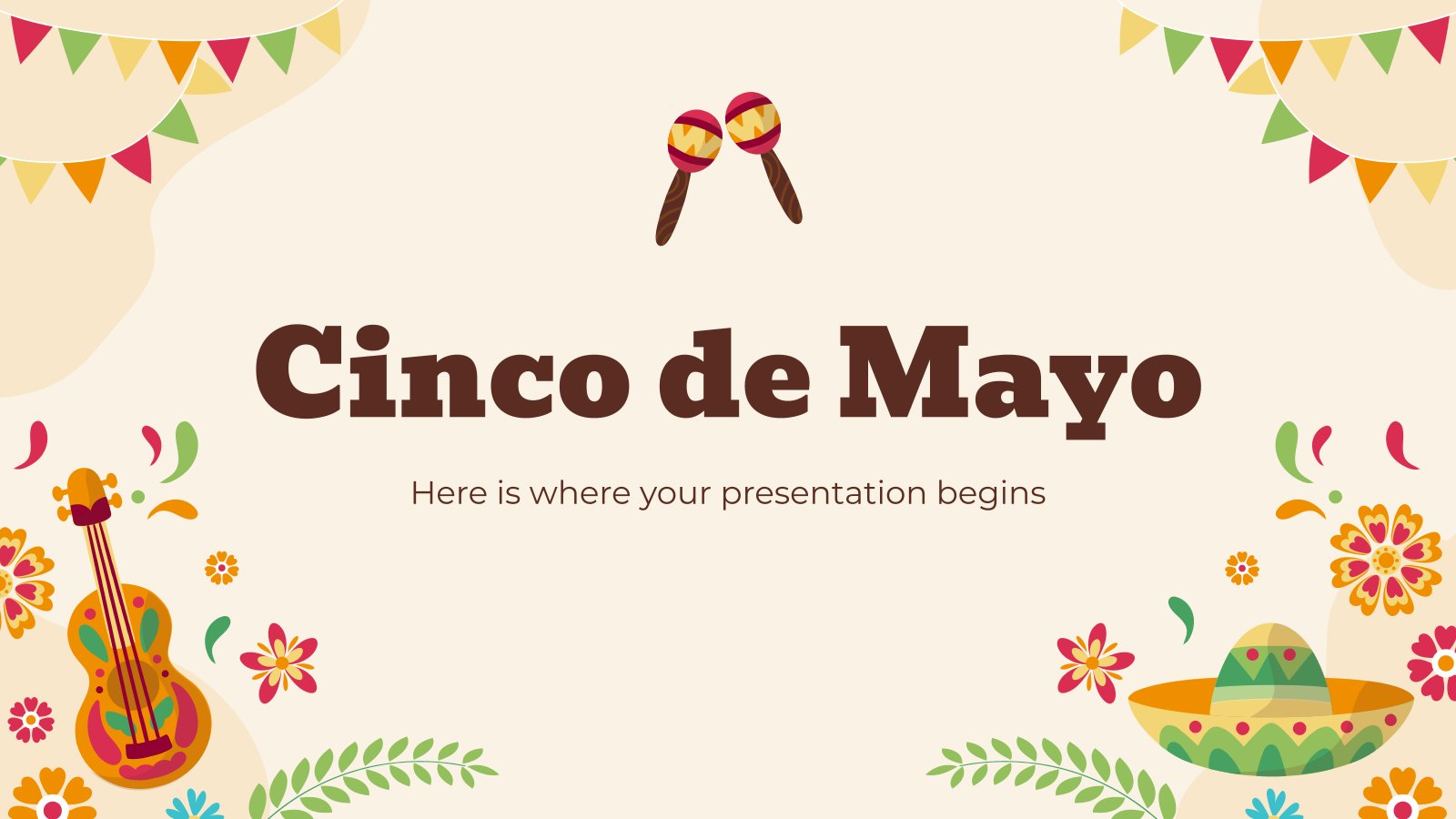 Plantilla de presentación Cinco de Mayo