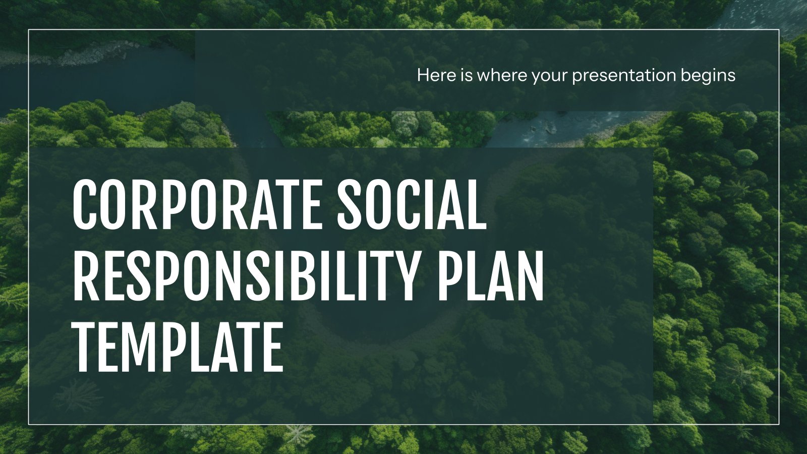 Corporate Social Responsibility Plan Template presentation template 