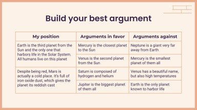 Atelier : Conseils pour une bonne argumentation Modèles de présentation