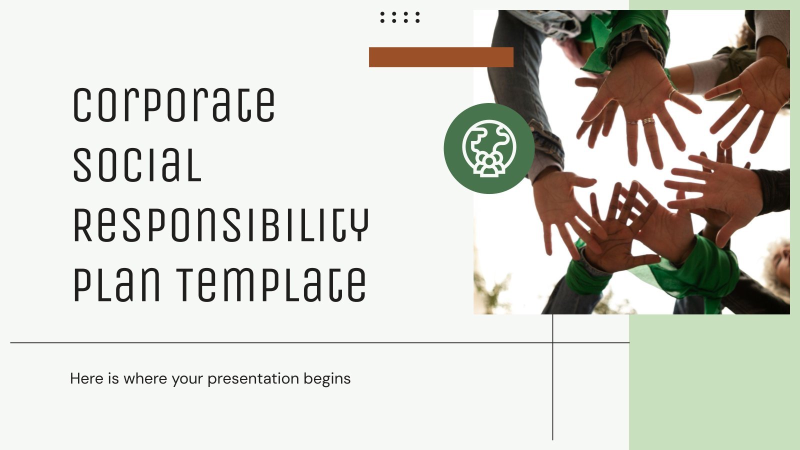 Corporate Social Responsibility Plan Template presentation template 