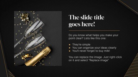 Black and Gold Slideshow Presentation