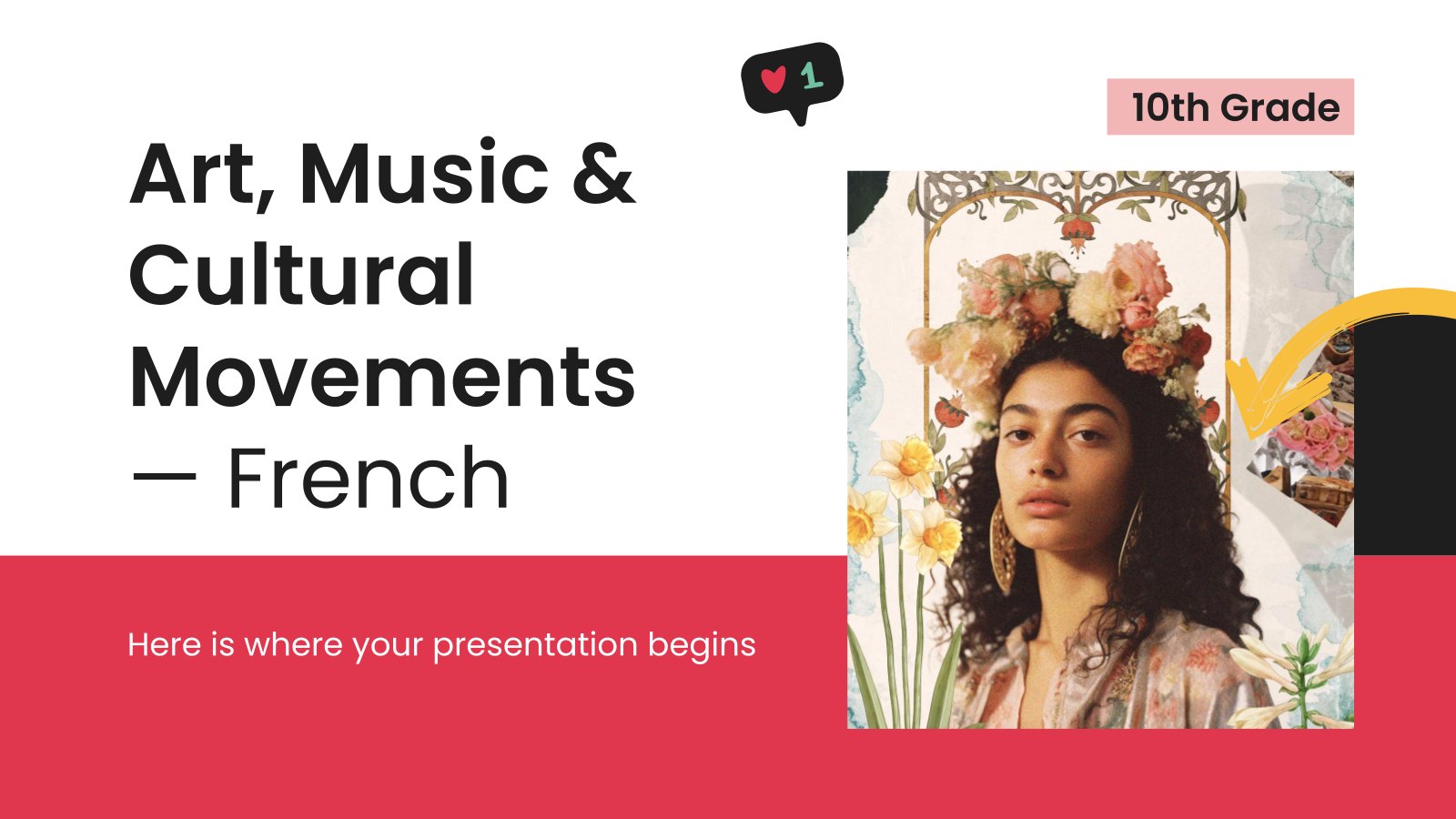 Art, Music, and Cultural Movements - French - 10th Grade presentation template 