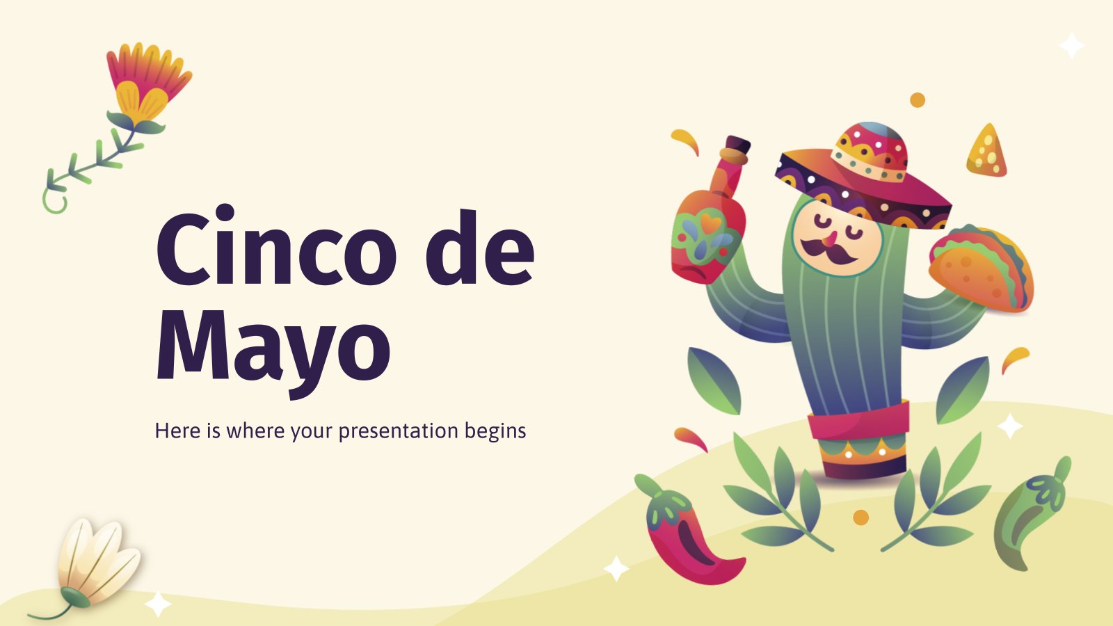 Plantilla de presentación Cinco de Mayo