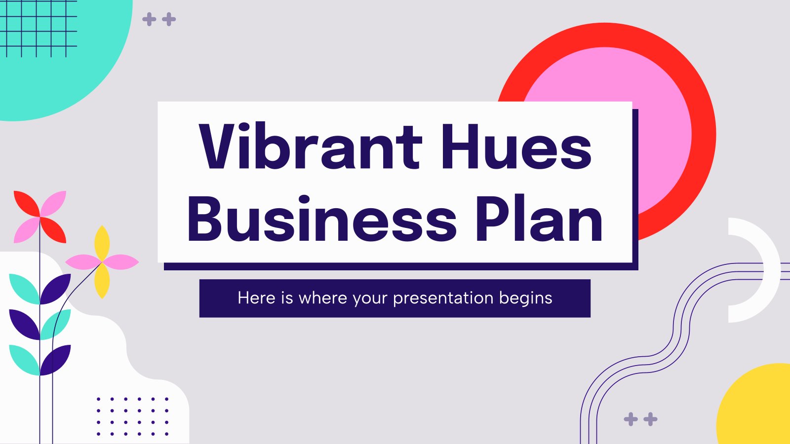 Vibrant Hues Business Plan presentation template 