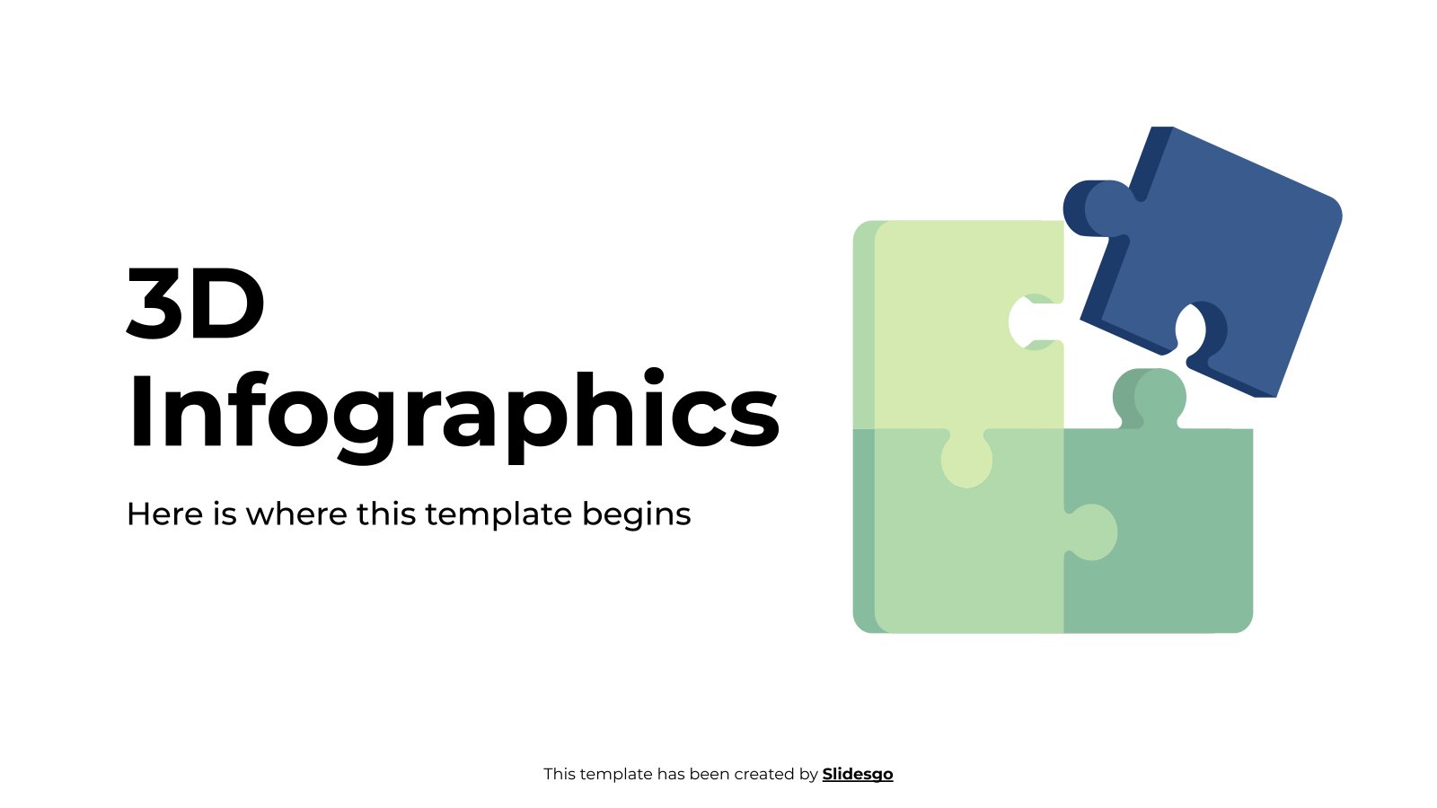 Modelo de apresentação Infográficos em 3D