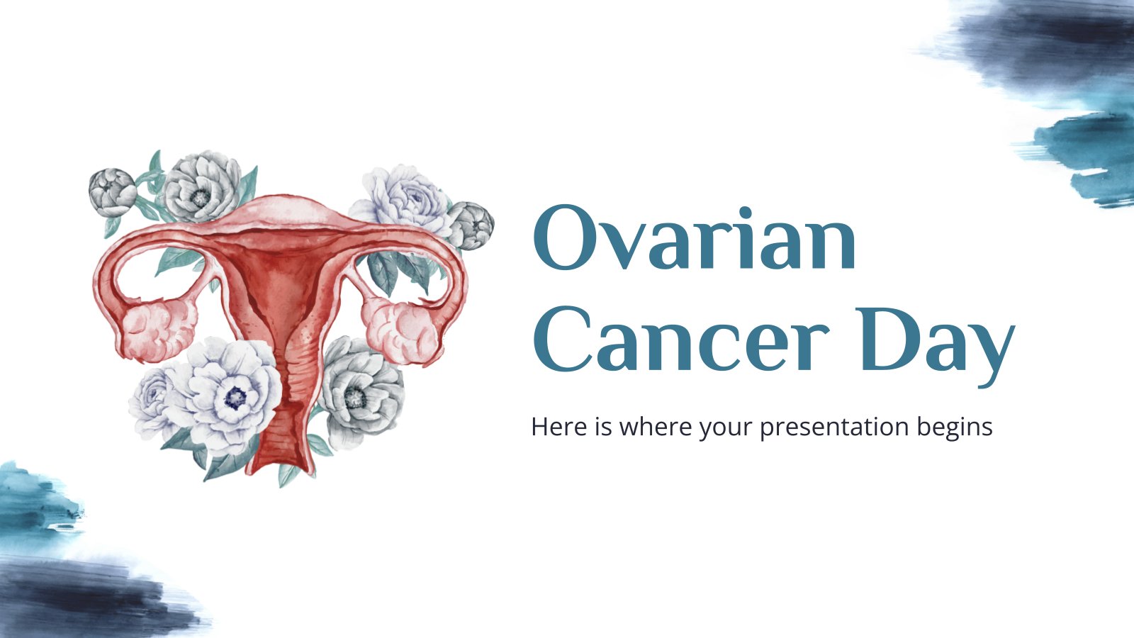 Plantilla de presentación Día del Cáncer de Ovarios