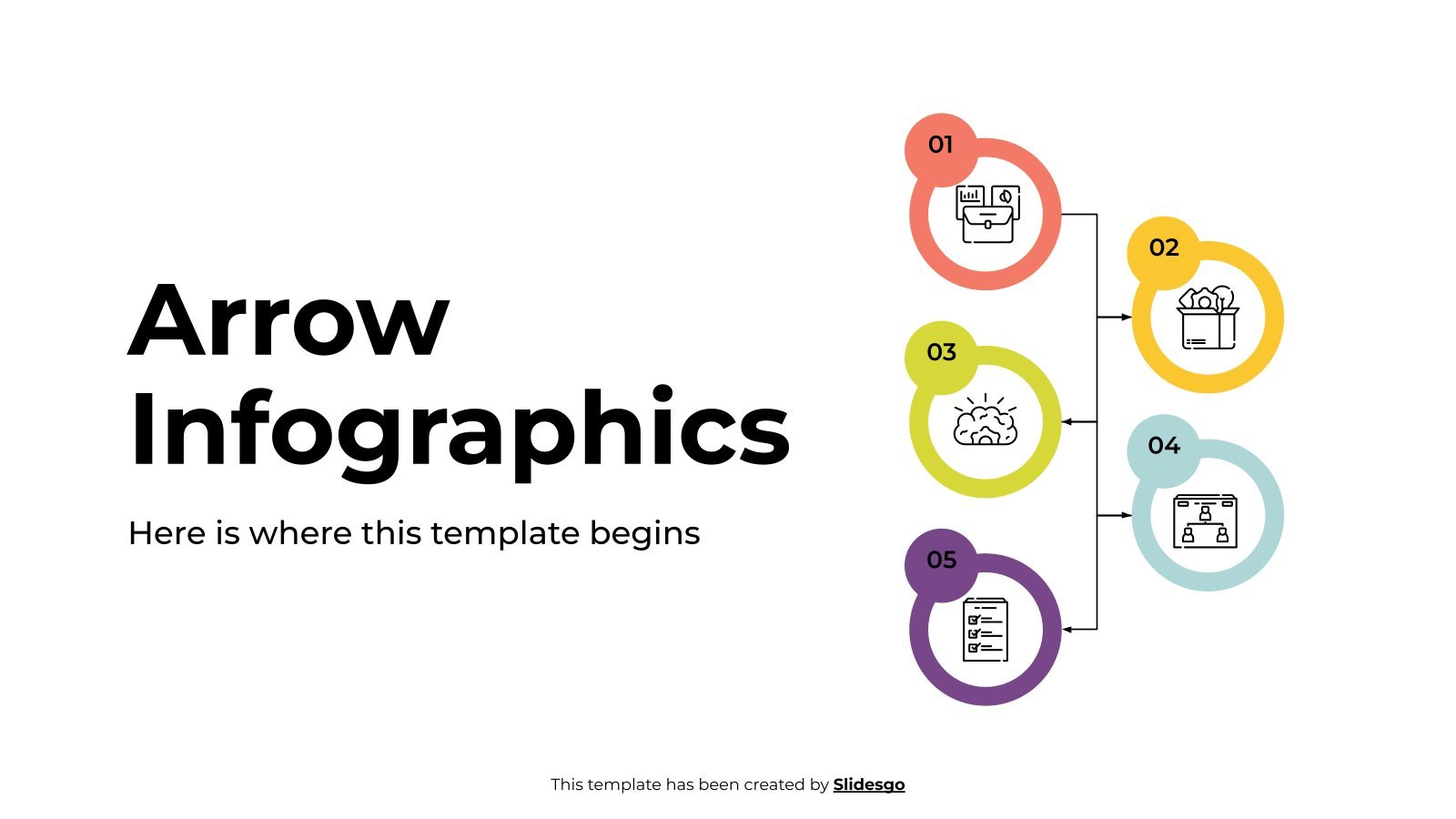 Infographies sur les flèches Modèles de présentation