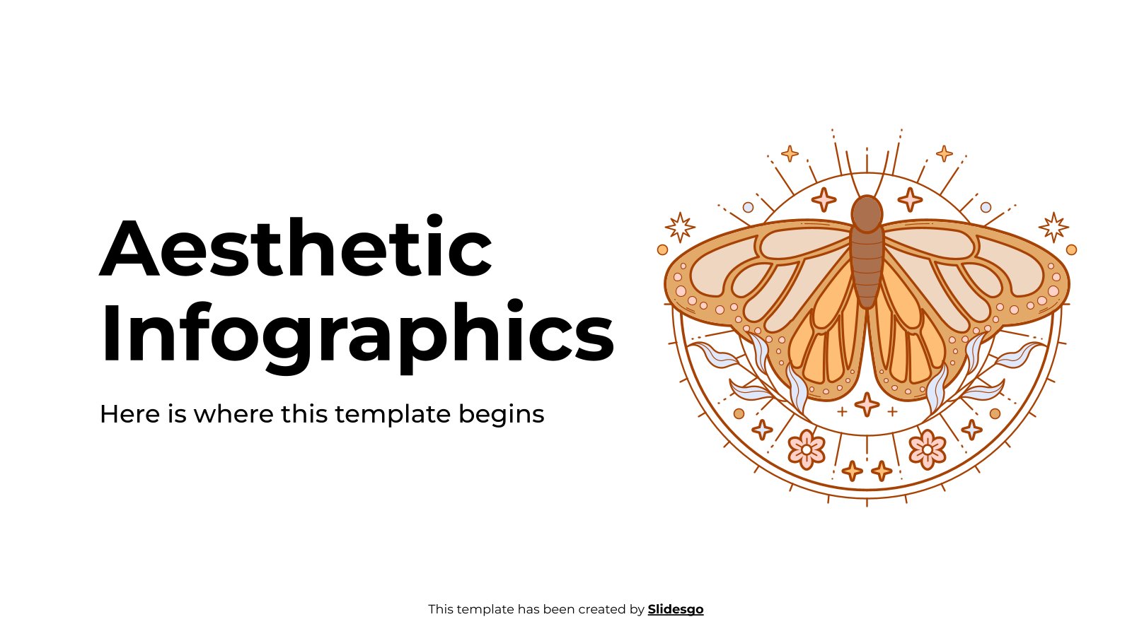 Aesthetic Infographics presentation template 