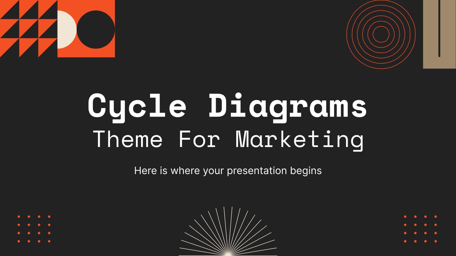 Modelo de apresentação Tema para marketing de diagramas de ciclo