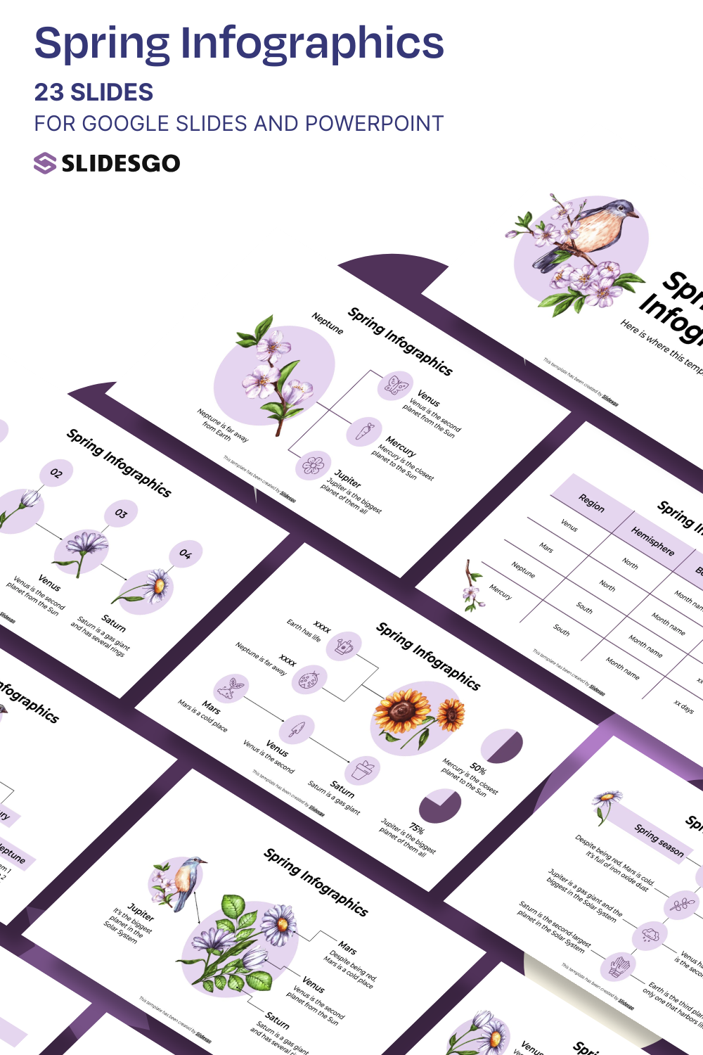 Spring Infographics Template