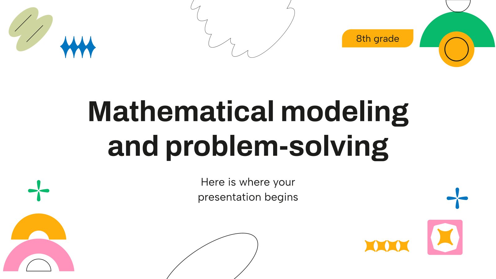 Modélisation mathématique et résolution de problèmes - 4e Modèles de présentation