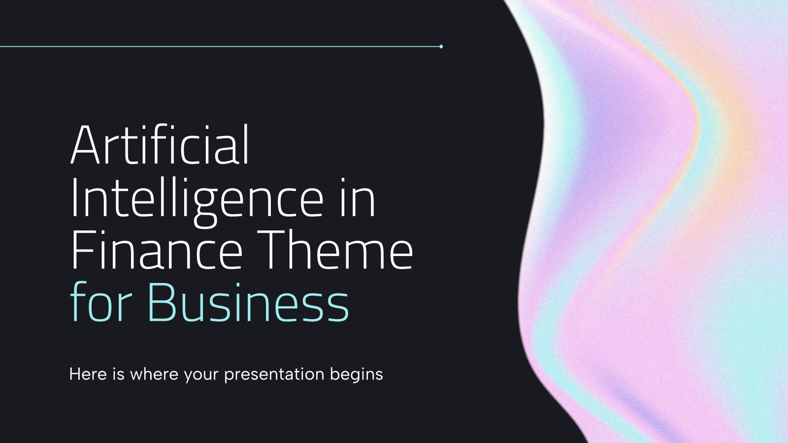 Artificial Intelligence in Finance Theme for Business presentation template 