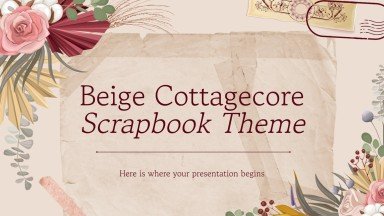 Plantilla de presentación Tema de álbum de recortes cottagecore