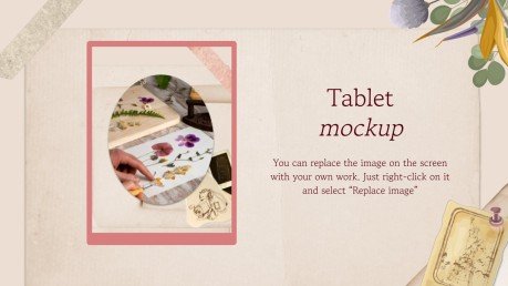 Plantilla de presentación Tema de álbum de recortes cottagecore