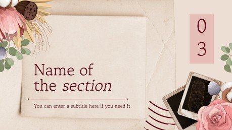 Plantilla de presentación Tema de álbum de recortes cottagecore