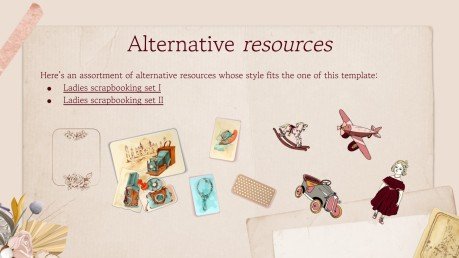 Plantilla de presentación Tema de álbum de recortes cottagecore