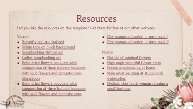 Plantilla de presentación Tema de álbum de recortes cottagecore