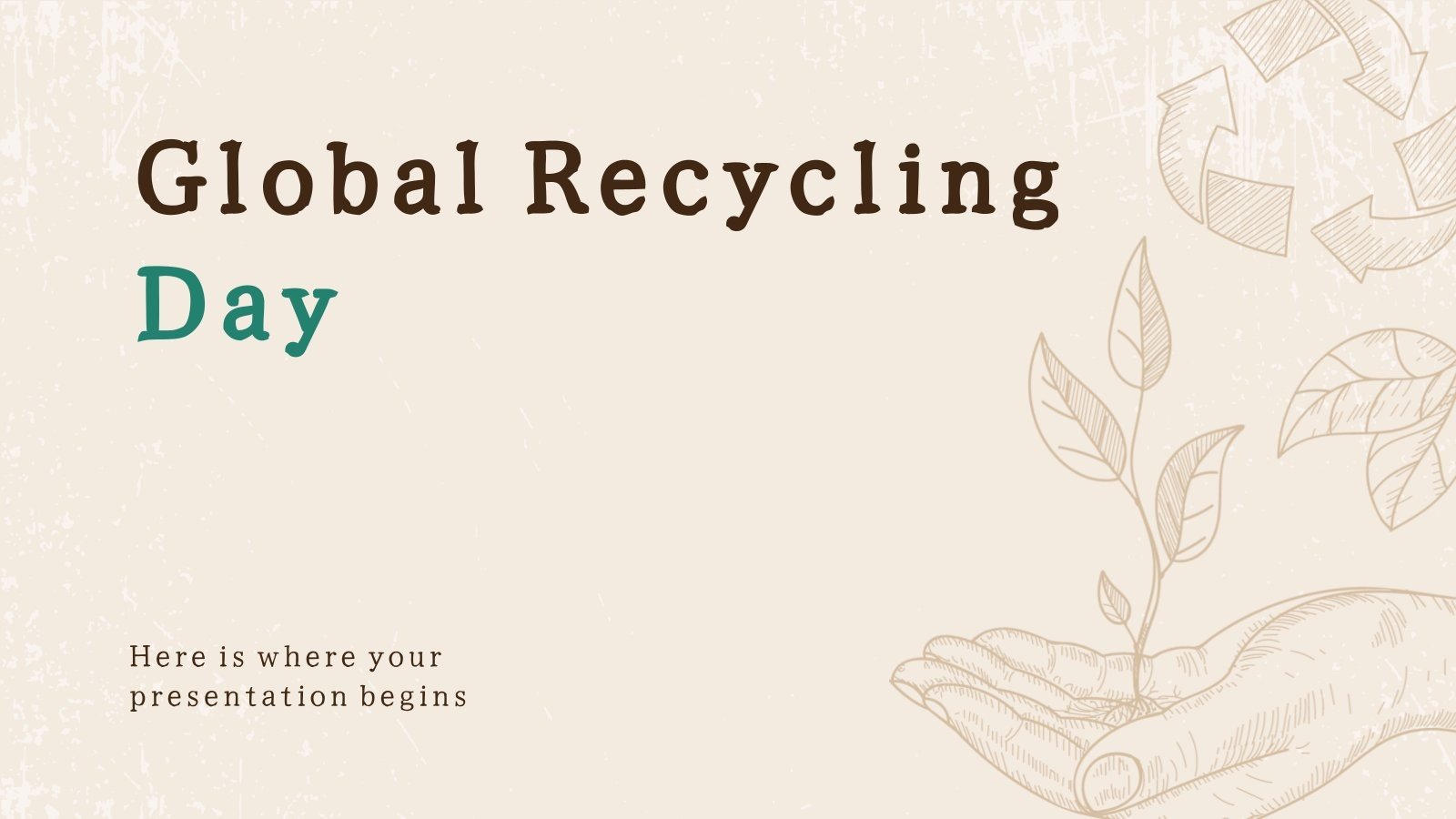 Welt-Recycling-Tag Präsentationsvorlage