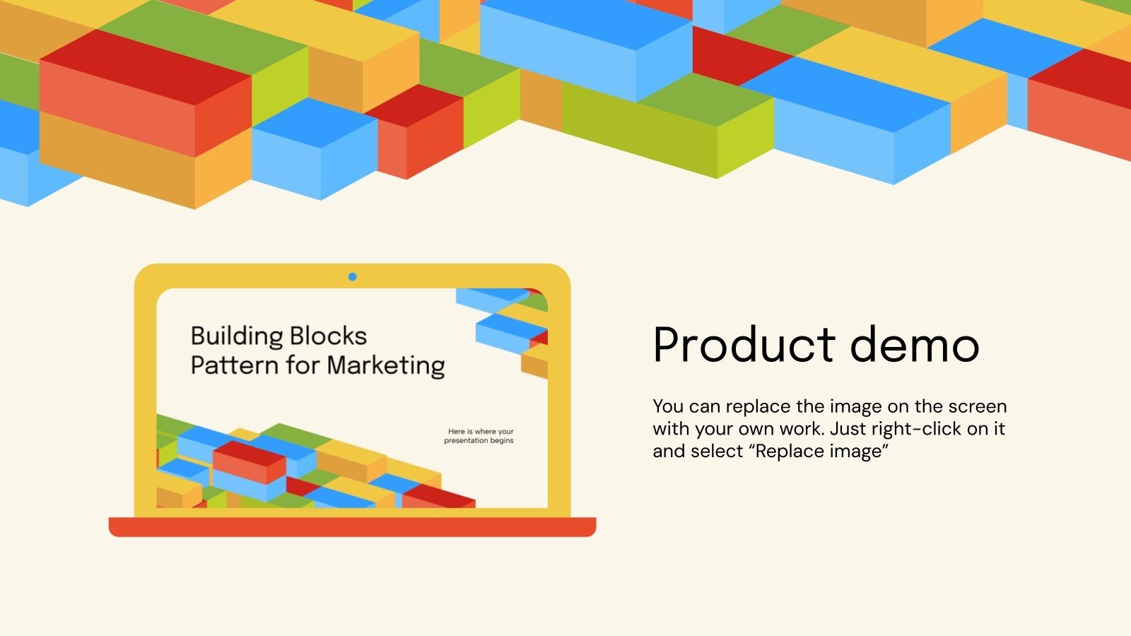 Building Blocks Pattern for Marketing Presentation