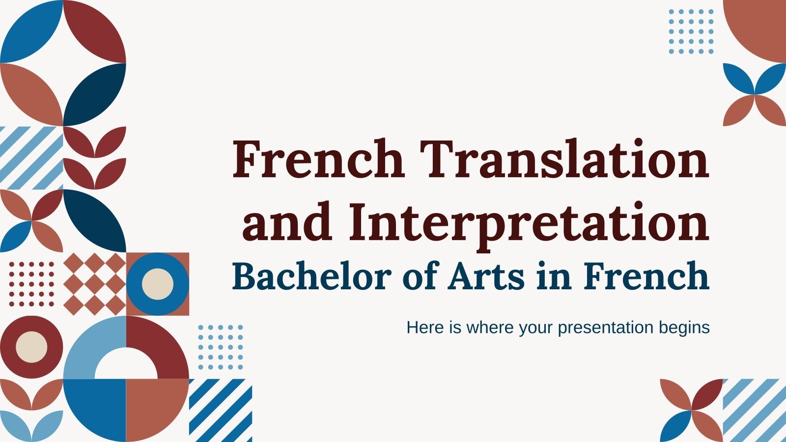 French Translation and Interpretation Bachelor in French
