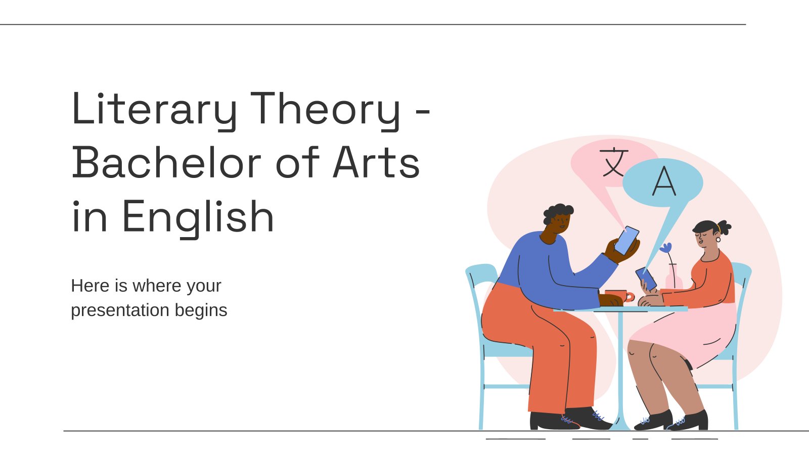 Literary Theory - Bachelor of Arts in English presentation template 