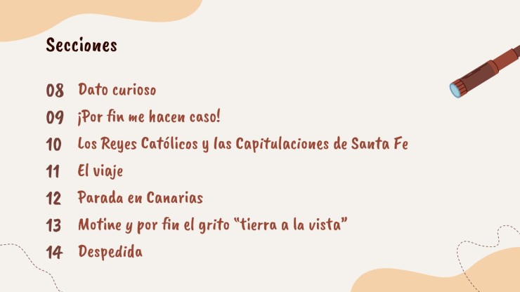 Plantilla de presentación Cristóbal Colón y el descubrimiento de América para niños