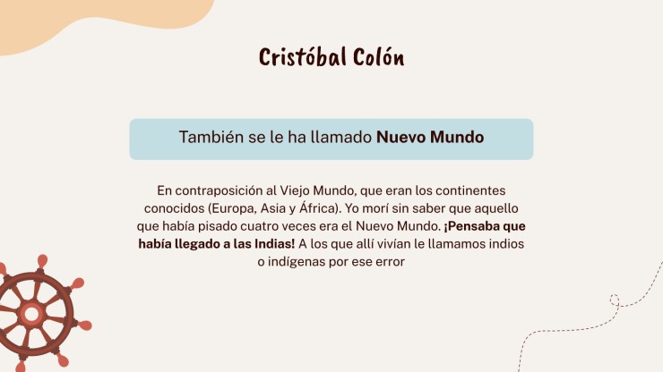 Plantilla de presentación Cristóbal Colón y el descubrimiento de América para niños
