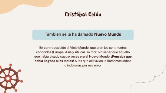 Plantilla de presentación Cristóbal Colón y el descubrimiento de América para niños