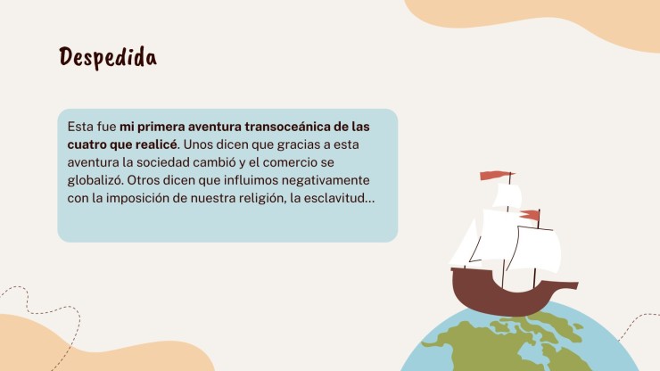 Plantilla de presentación Cristóbal Colón y el descubrimiento de América para niños