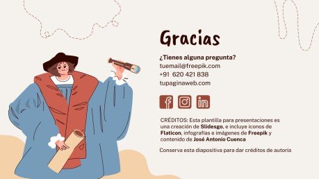 Plantilla de presentación Cristóbal Colón y el descubrimiento de América para niños