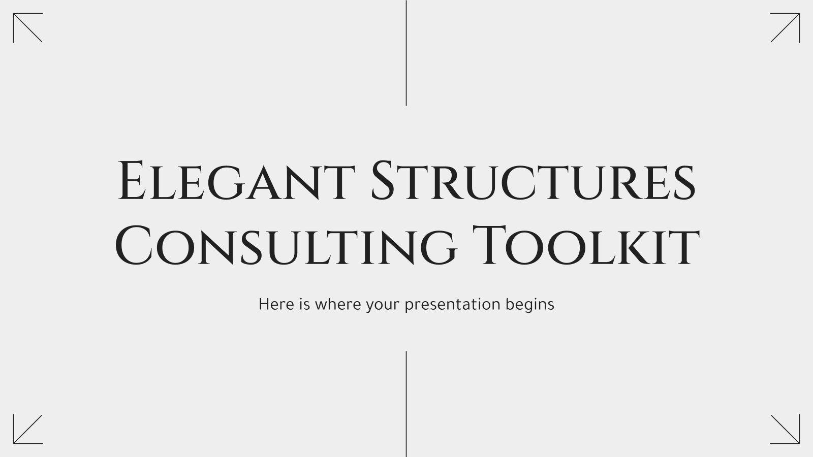 Boîte à outils pour le conseil avec des structures élégantes Modèles de présentation