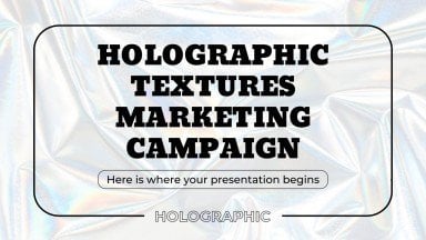 Holographische Texturen Marketingkampagne Präsentationsvorlage