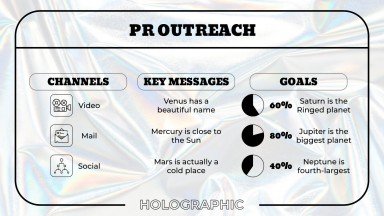 Holographische Texturen Marketingkampagne Präsentationsvorlage