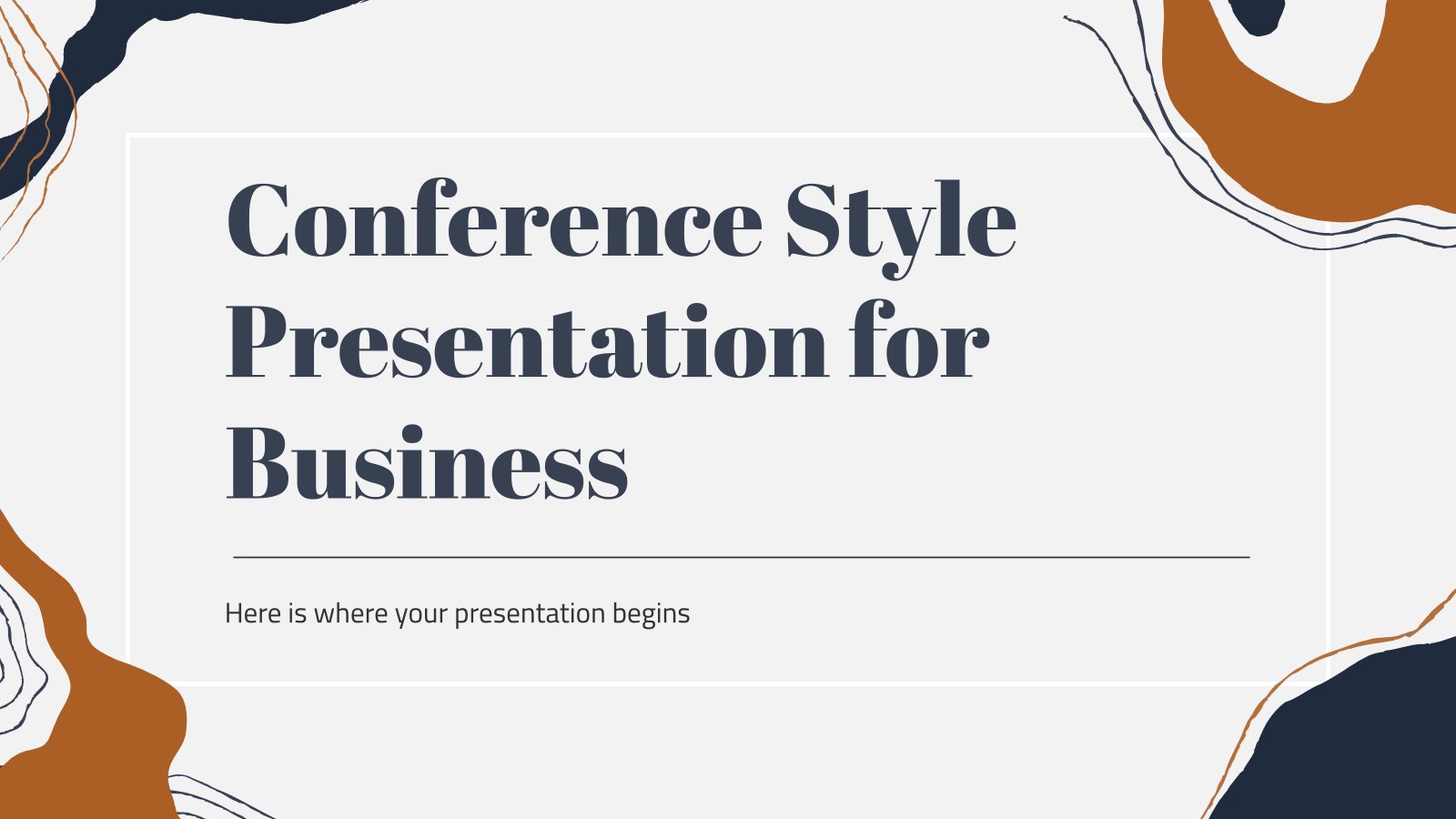 Présentation de style conférence pour les entreprises Modèles de présentation