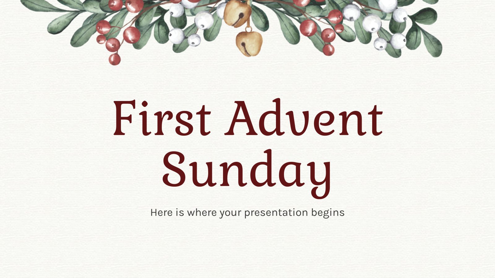 First Advent Sunday presentation template 