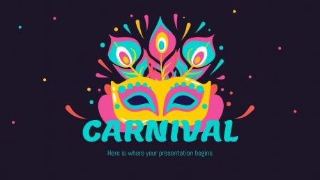 Plantilla de presentación Carnaval colorido