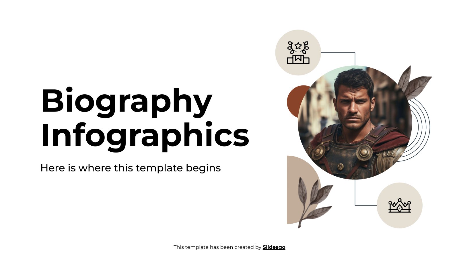 Biography Infographics presentation template 