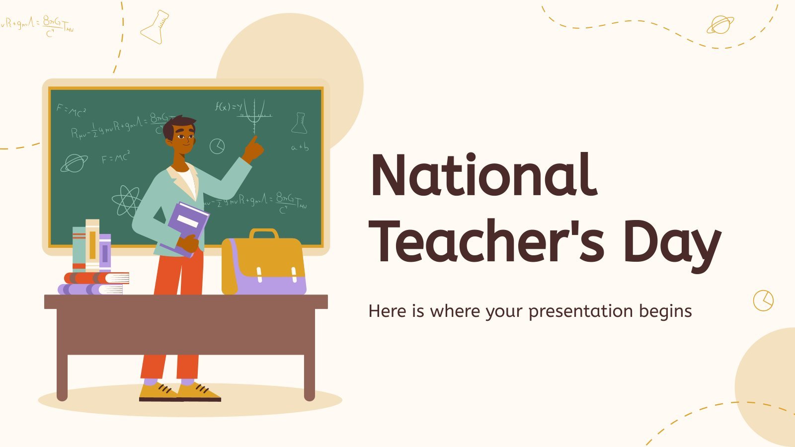 National Teacher's Day (Tag der Lehrkräfte) Präsentationsvorlage