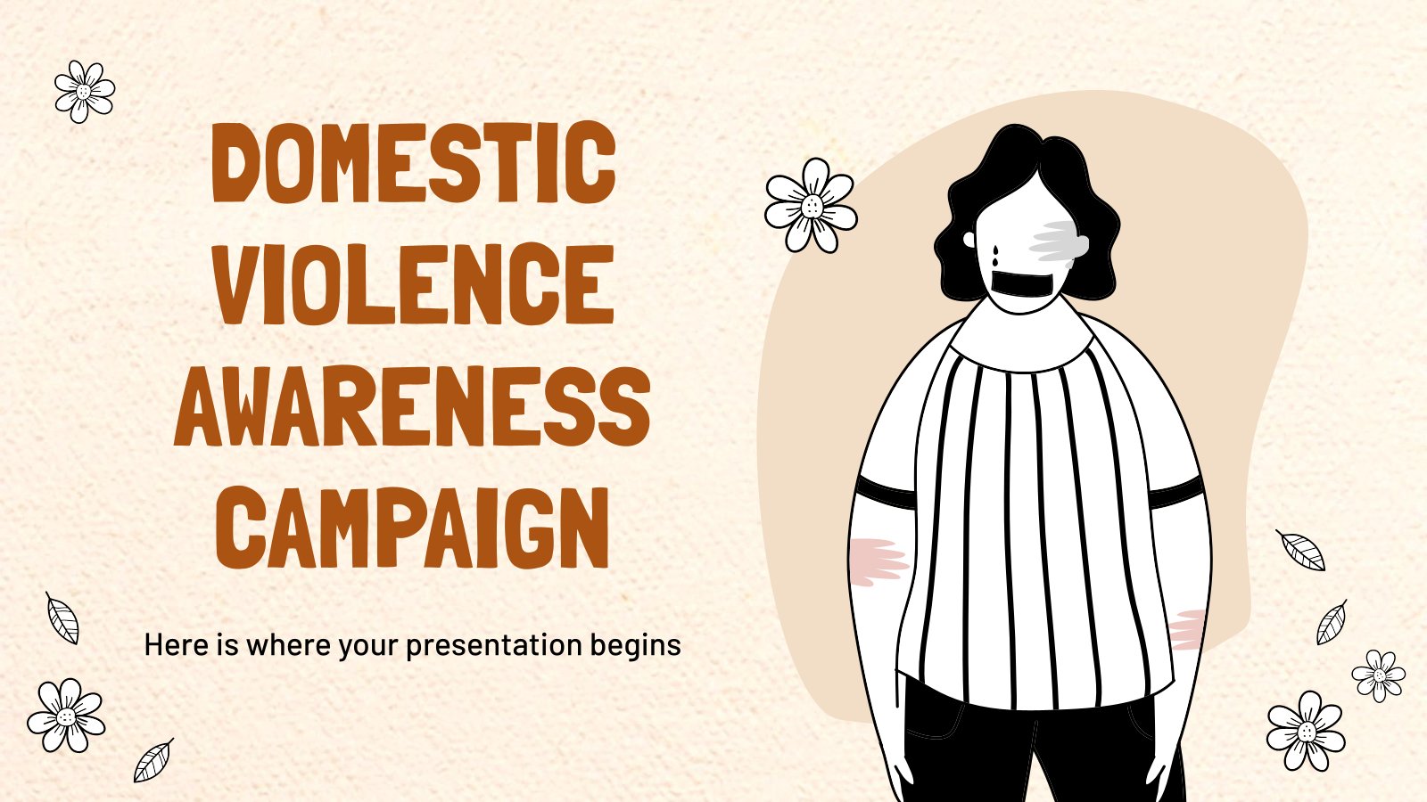 Modelo de apresentação Campanha de conscientização sobre violência doméstica