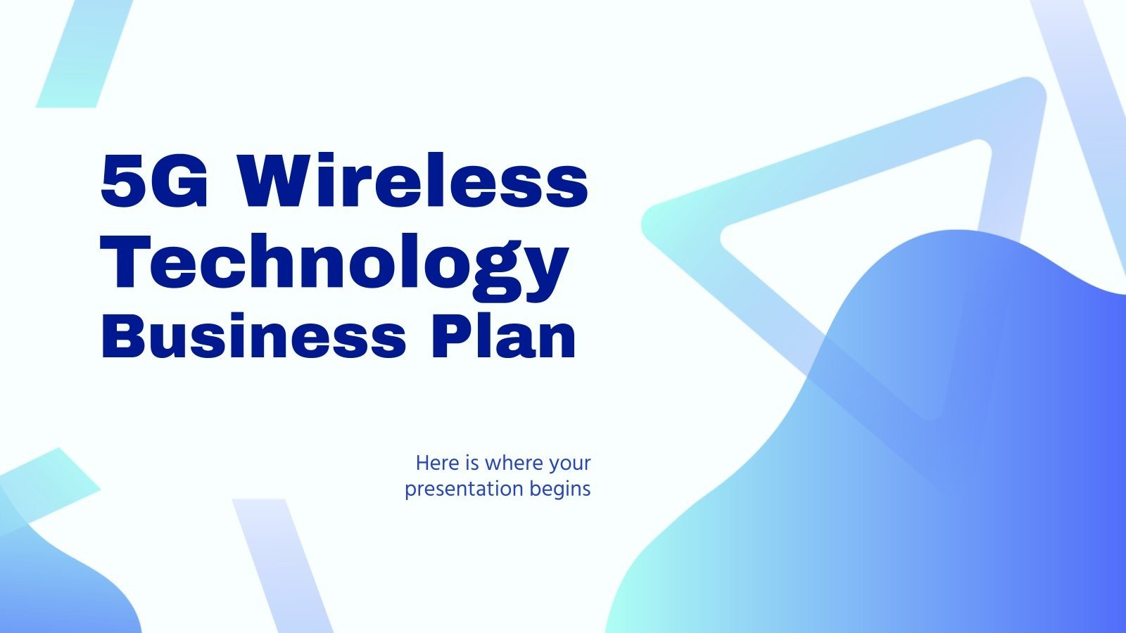Plan d'affaires pour la technologie sans fil 5G Modèles de présentation