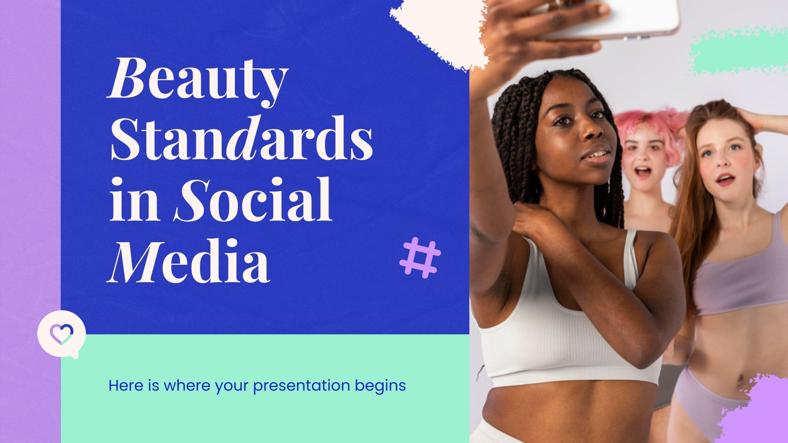 Beauty Standards in Social Media presentation template 