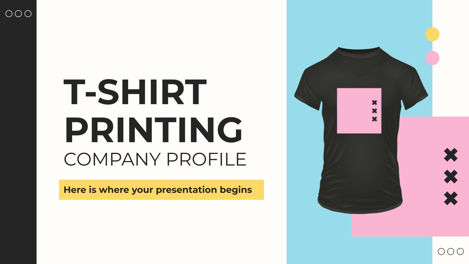 Profil d’une entreprise d’impression de T-shirts Modèles de présentation