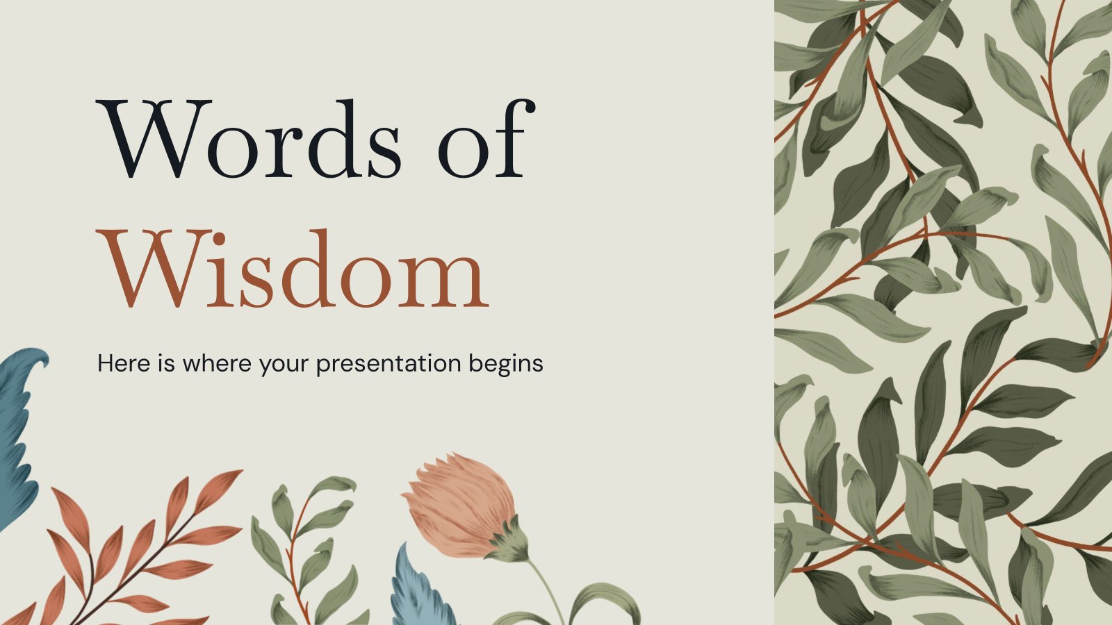 Wisdom Backgroundpowerpoint Page 82 | Free Cream Google Slides themes and PowerPoint templates